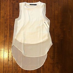 Sheer White Calvin Klein Jean Top